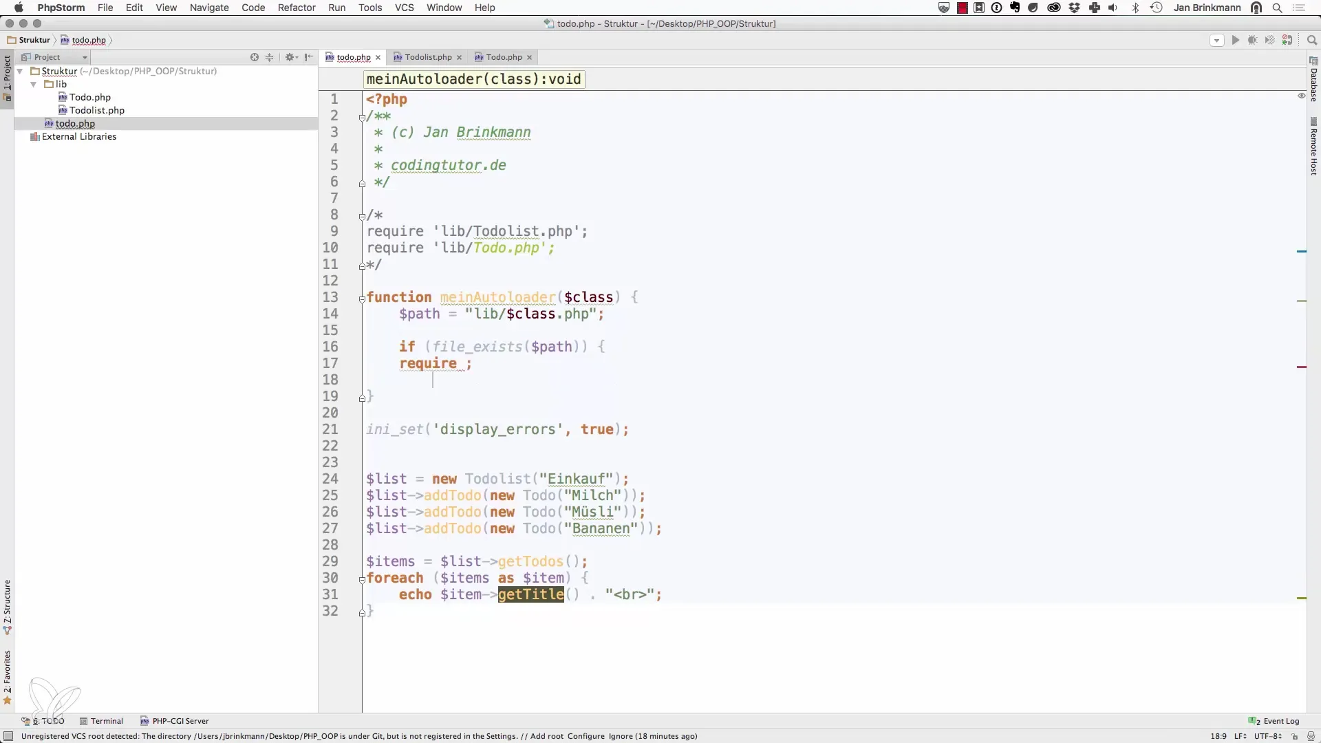 Autoloader in PHP - Gestructureerde webprojecten ontwerpen Autoloader in PHP – Gestructureerde webprojecten ontwerpen