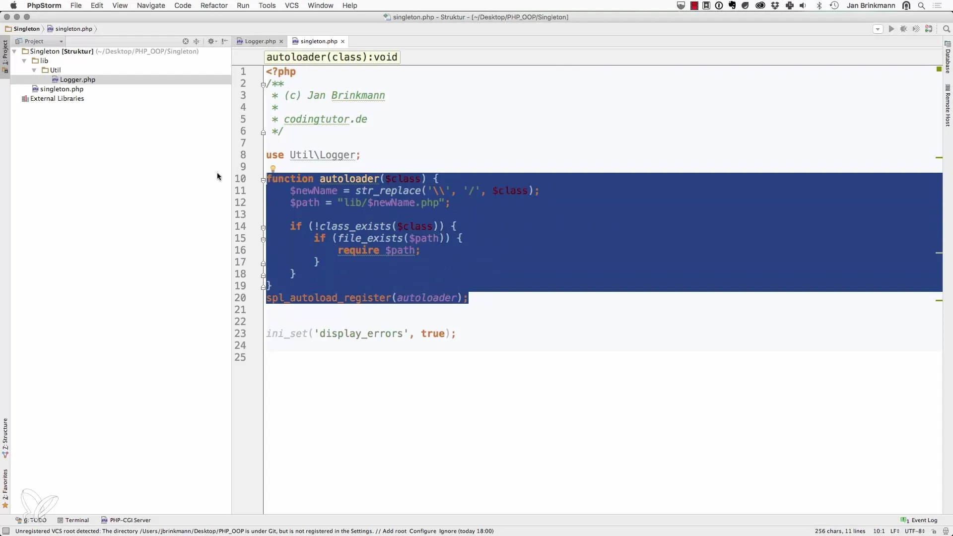 Effectieve implementatie van het Singleton-patroon in PHP Effectieve implementatie van het Singleton-patroon in PHP