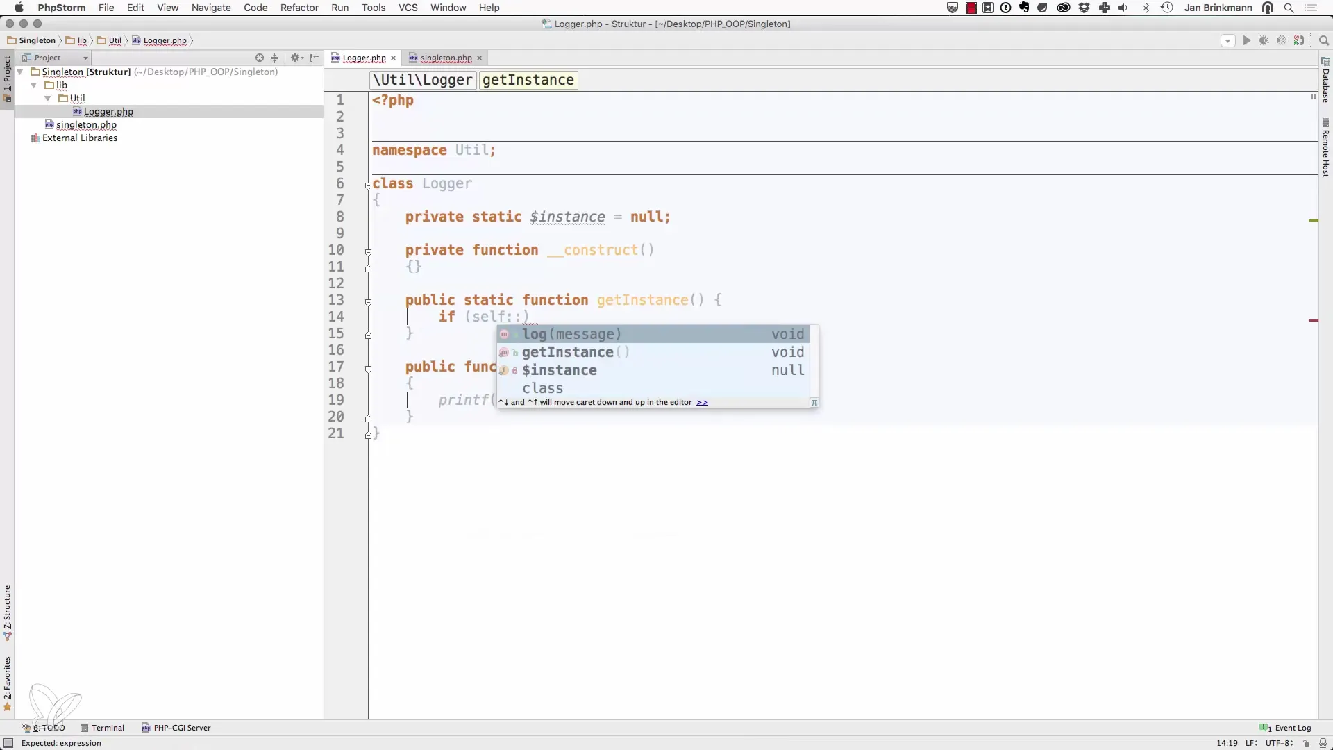 Effectieve implementatie van het Singleton-patroon in PHP Effectieve implementatie van het Singleton-patroon in PHP