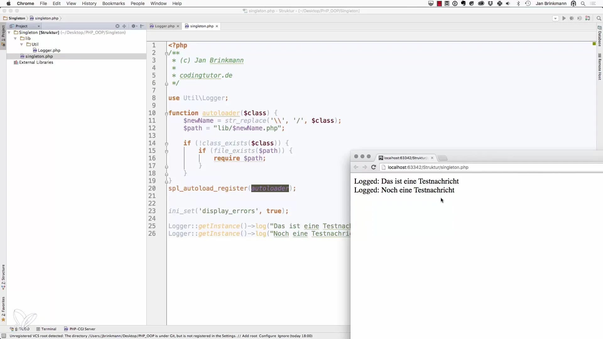 Effectieve implementatie van het Singleton-patroon in PHP Effectieve implementatie van het Singleton-patroon in PHP