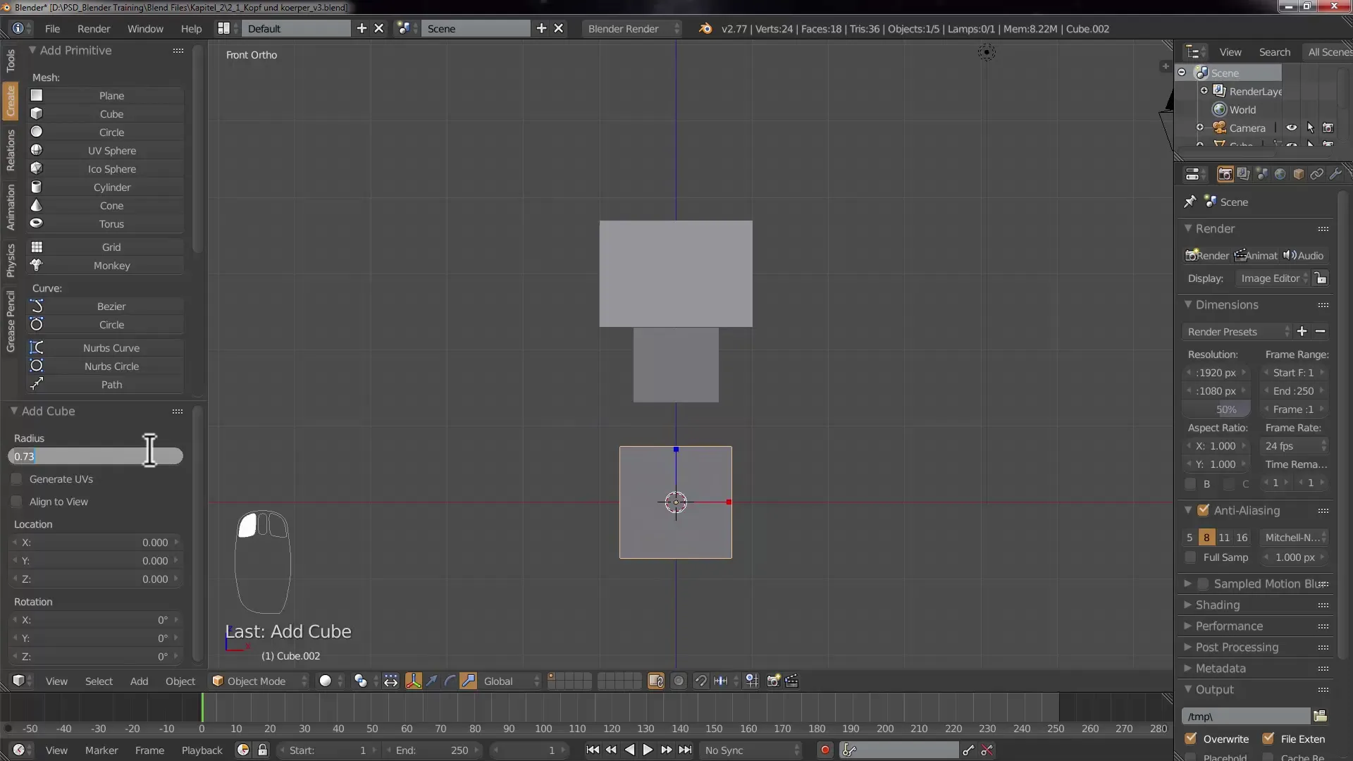 Efficient modeling of arms and legs in Blender Efficient modeling of arms and legs in Blender