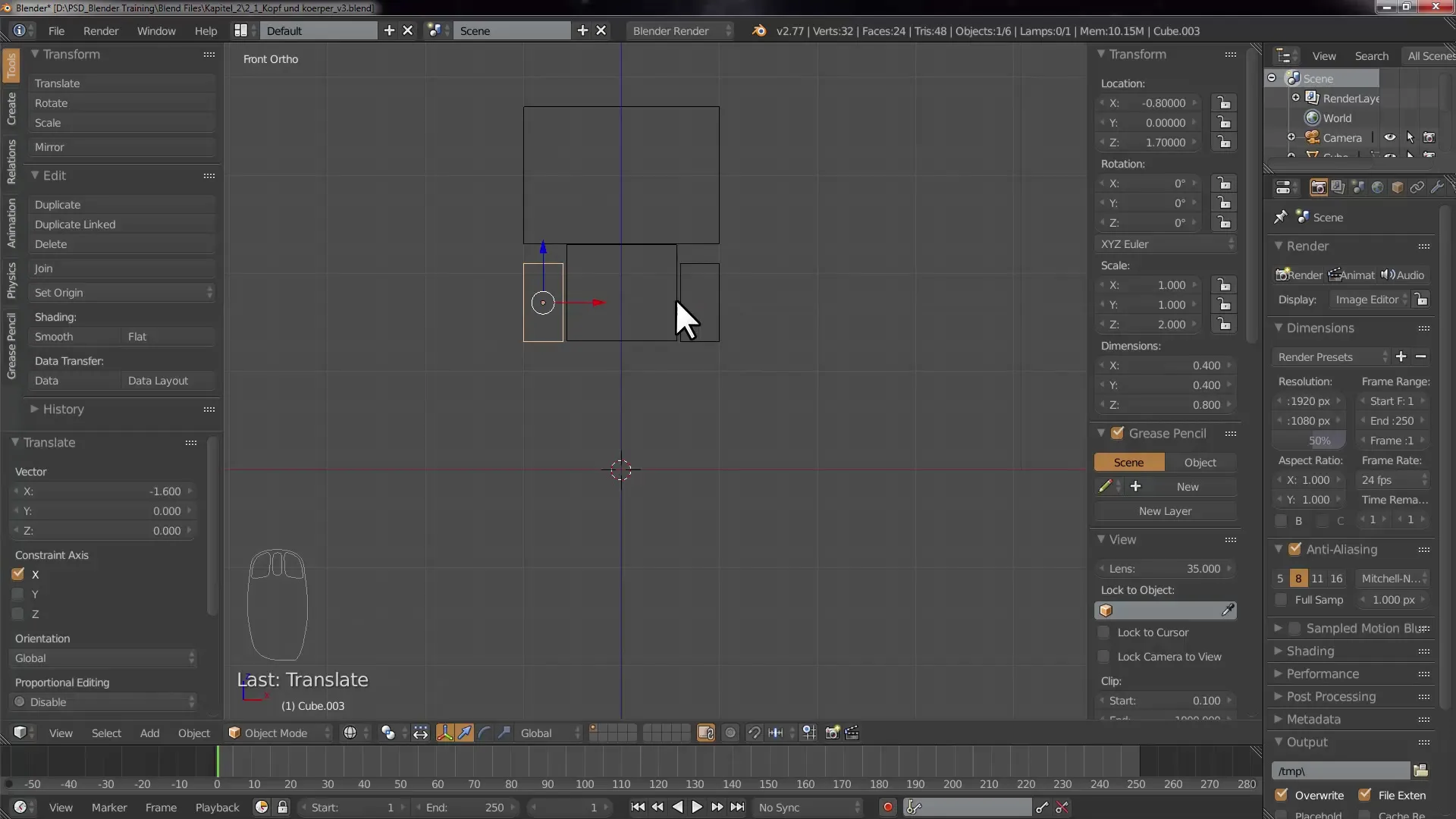 Efficient modeling of arms and legs in Blender Efficient modeling of arms and legs in Blender
