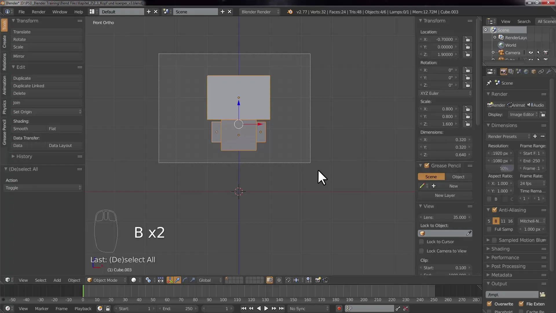 Efficient modeling of arms and legs in Blender Efficient modeling of arms and legs in Blender