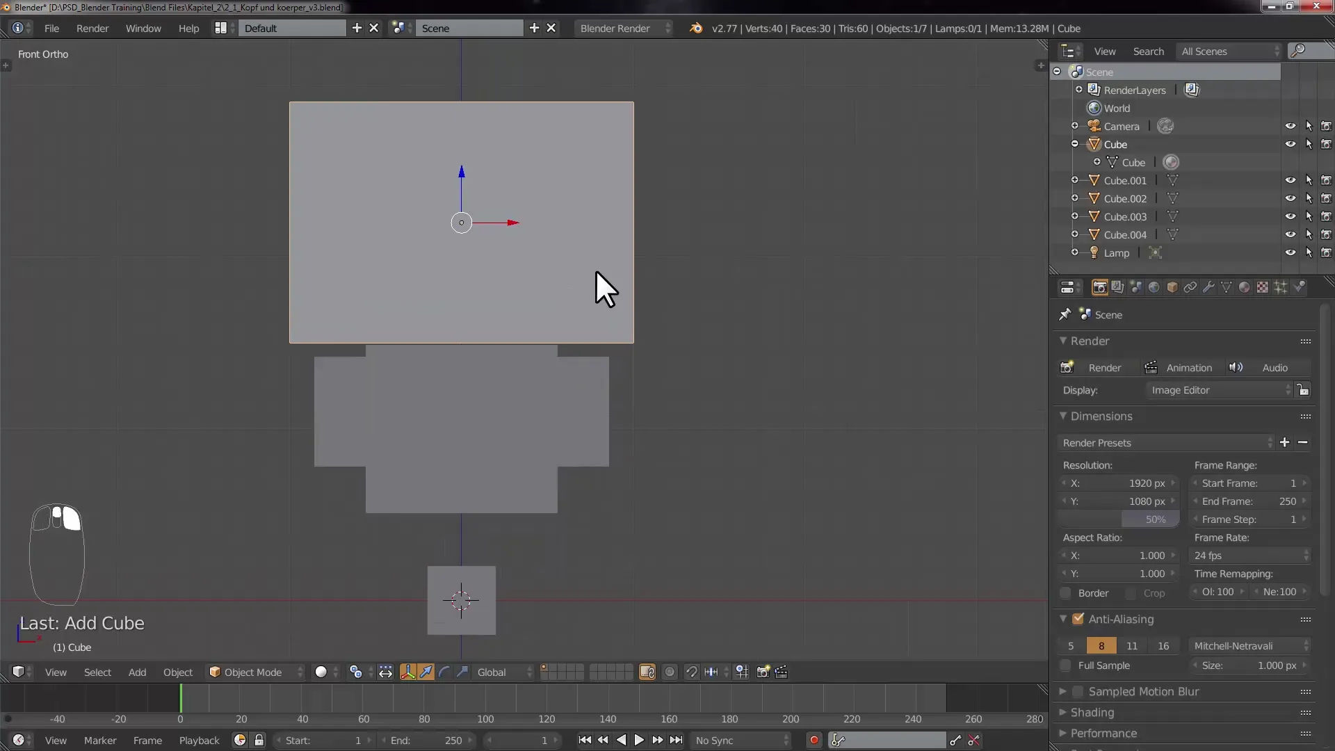 Efficient modeling of arms and legs in Blender Efficient modeling of arms and legs in Blender