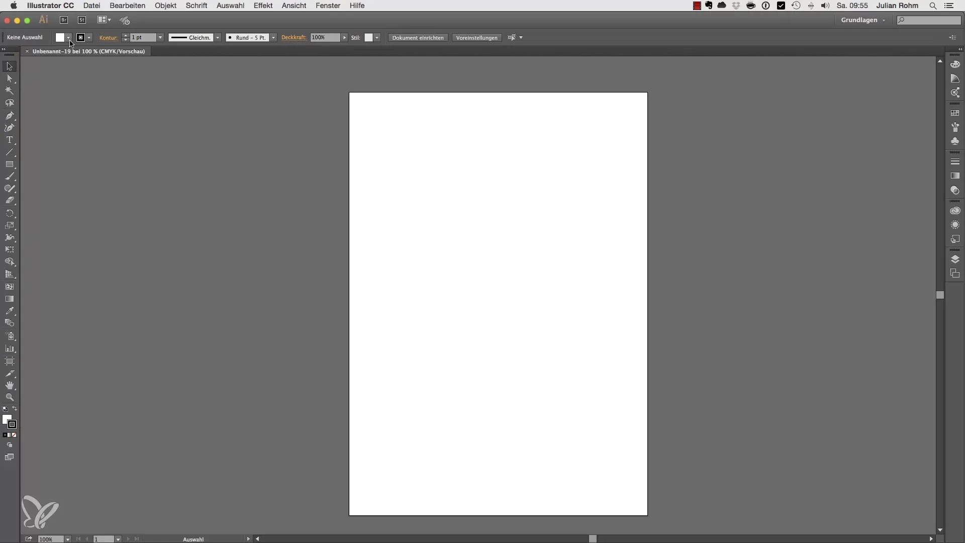 Interface utilisateur d'Adobe Illustrator CC pour les débutants