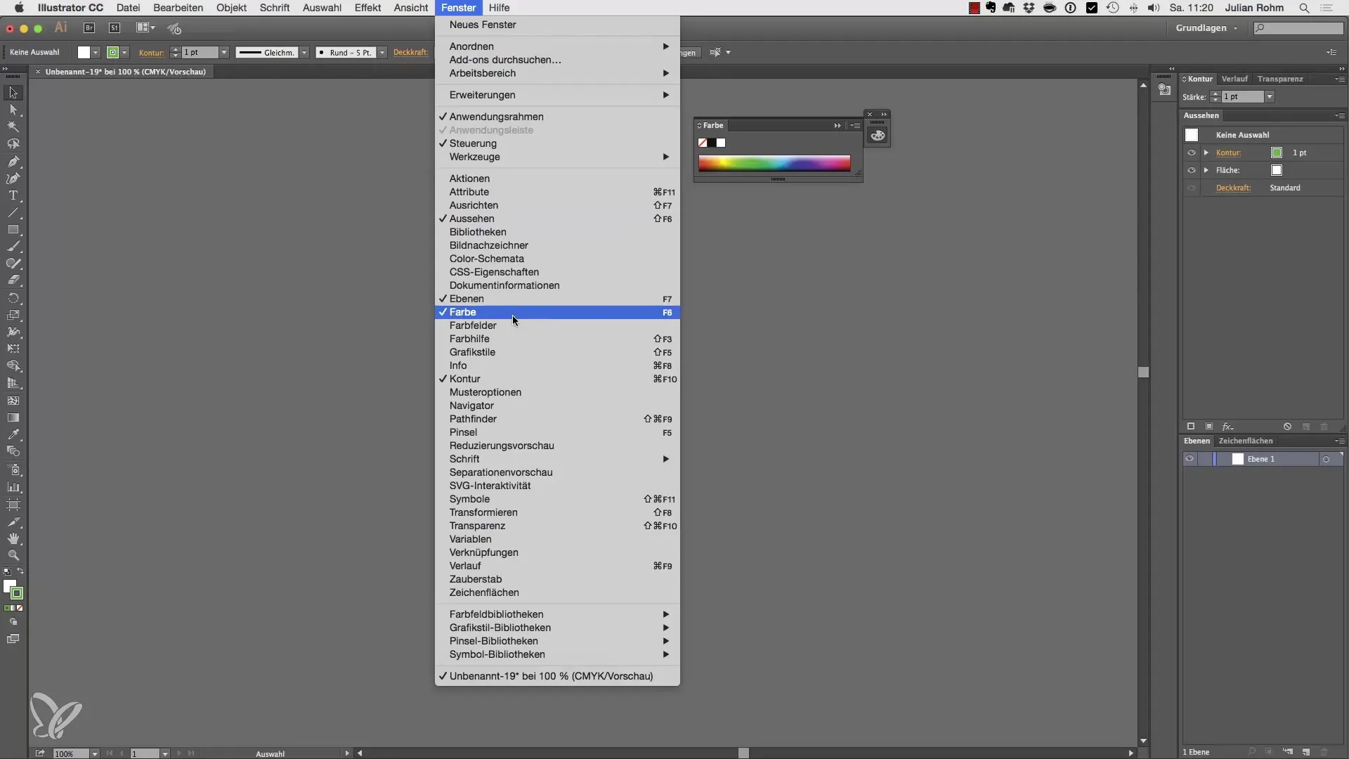 Individuelle Arbeitsbereiche in Illustrator einrichten Individuelle Arbeitsbereiche in Illustrator einrichten