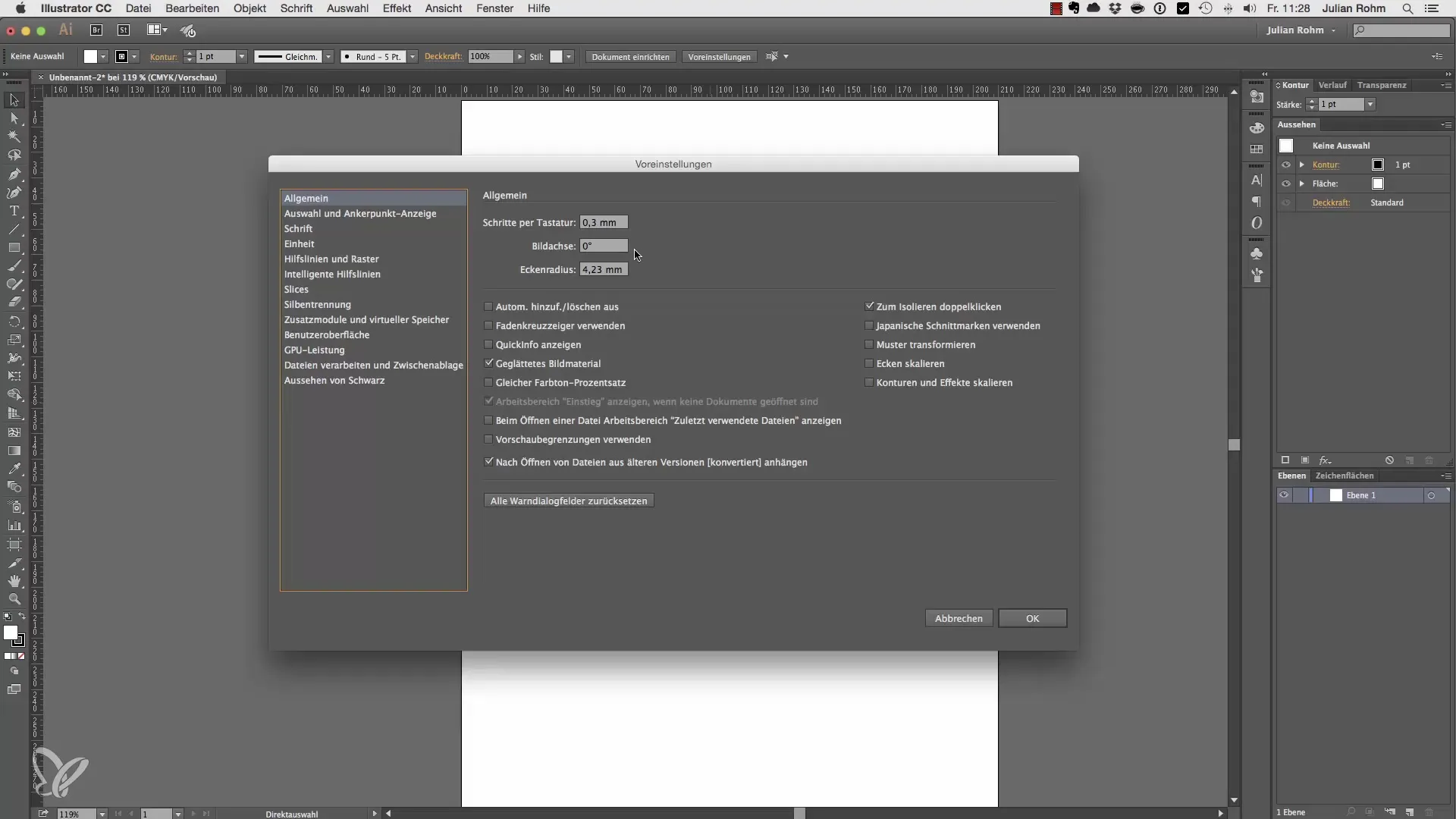 Voreinstellungen in Adobe Illustrator: So passt du sie an Voreinstellungen in Adobe Illustrator: So passt du sie an