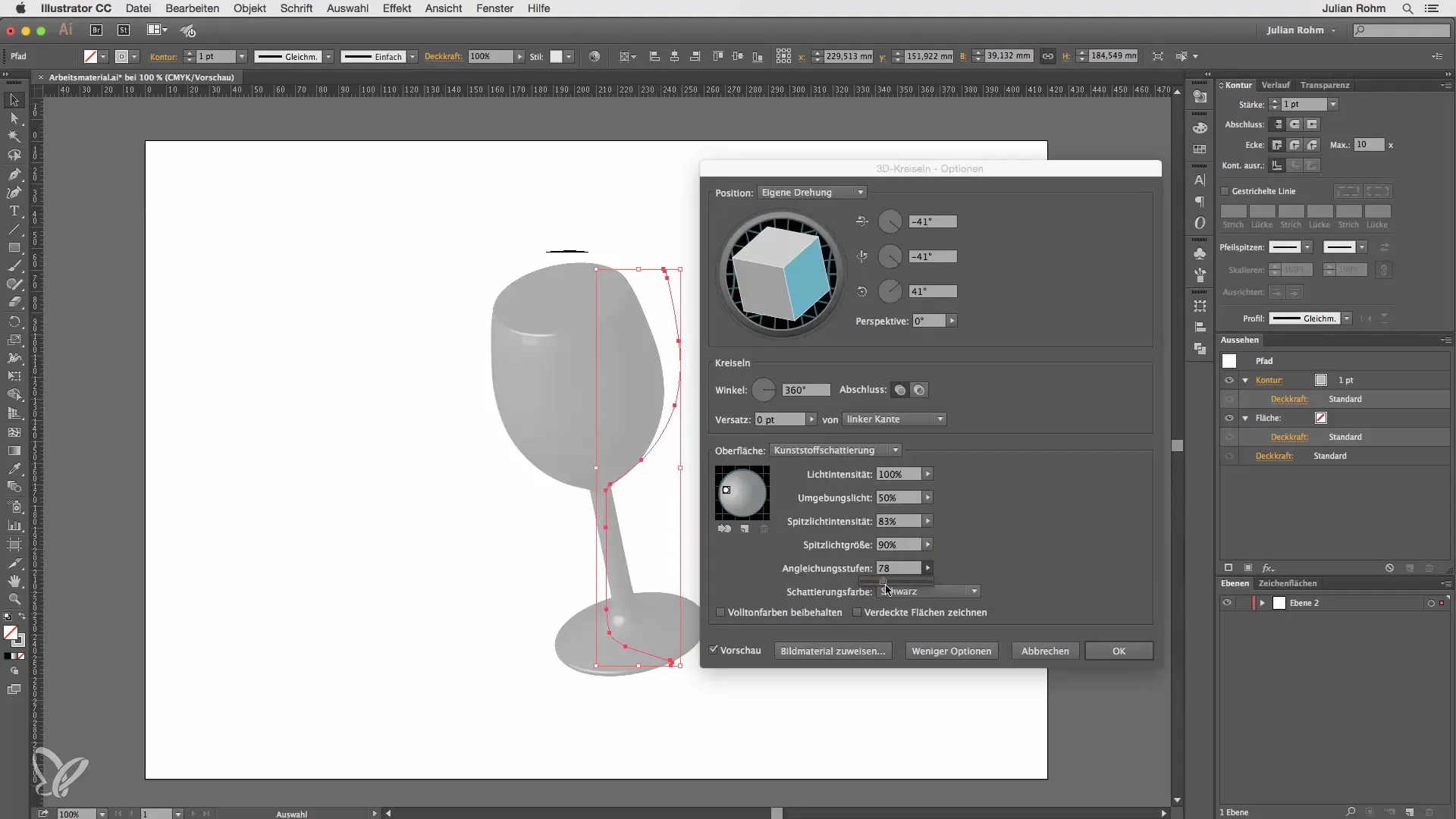 Erstelle dein 3D-Weinglas in Illustrator Erstelle dein 3D-Weinglas in Illustrator