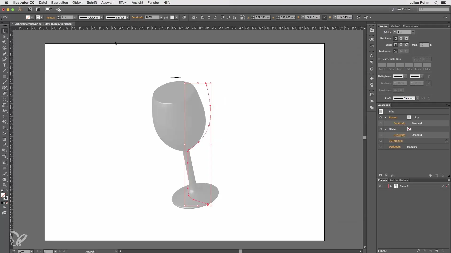Erstelle dein 3D-Weinglas in Illustrator Erstelle dein 3D-Weinglas in Illustrator