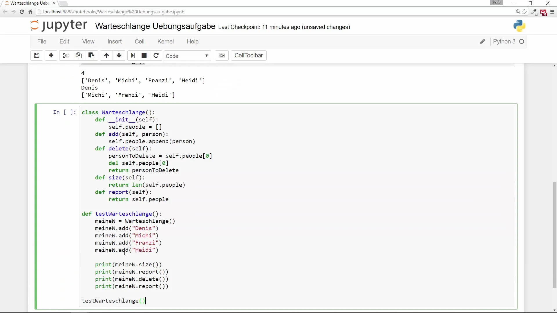 Pythonでシンプルな待機列を作成する Pythonで簡単な待機列を作成する