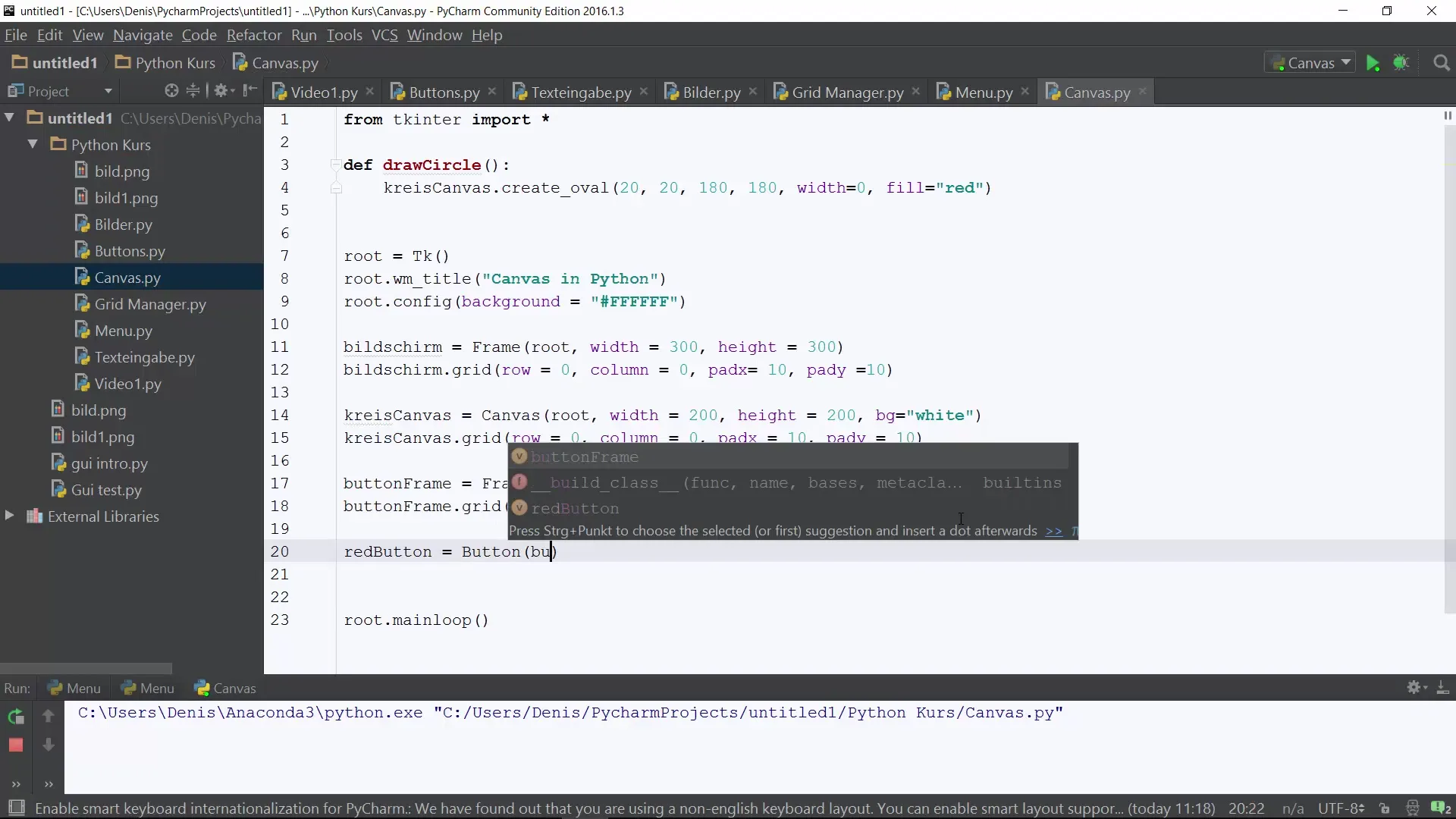 Piešimas apskritimų su Canvas - Python GUI pamoka Piešimas apskritimų su Canvas - Python GUI vadovas