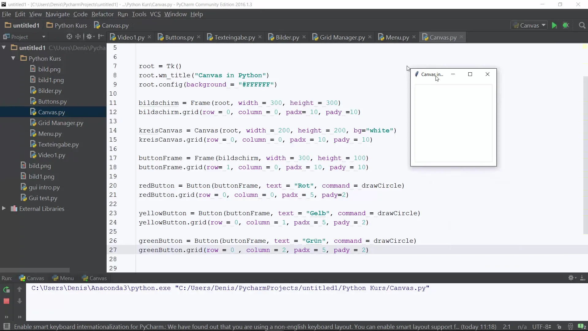Piešimas ratų su Canvas - Python GUI pamoka Piešimas ratų su Canvas - Python GUI pamoka
