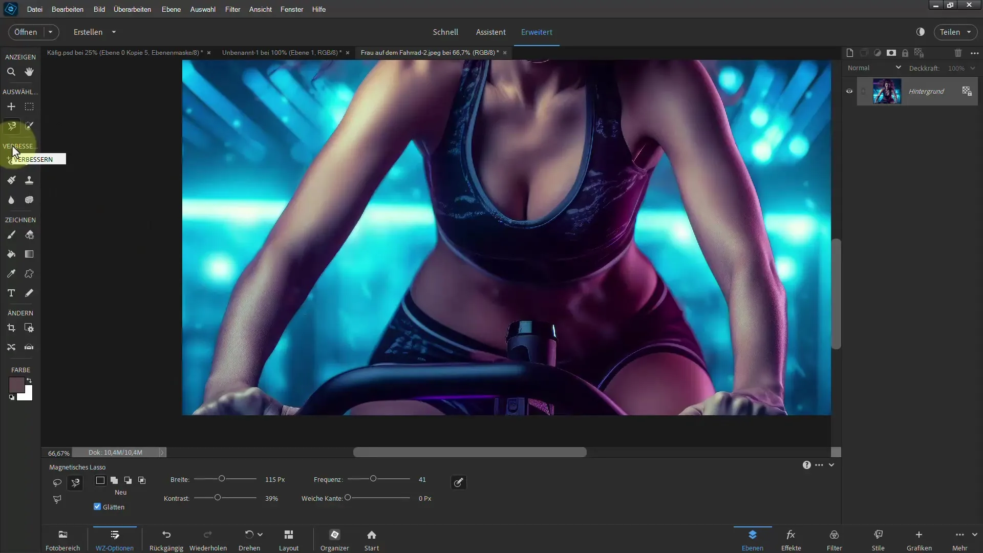 Frigjøre med Photoshop Elements - Bruke det magnetiske lassoet effektivt og fjerne fargekanter