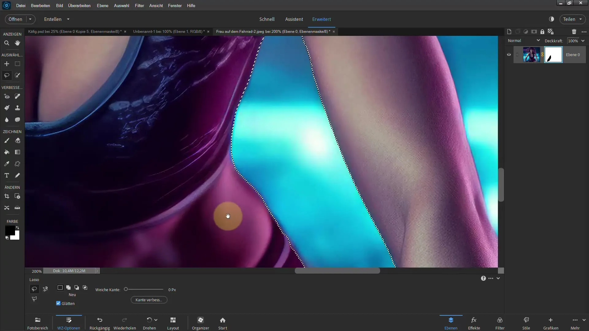 Frigjøringsarbeid med Photoshop Elements - Effektivt bruk av magnetisk lasso og fjerning av fargekanter
