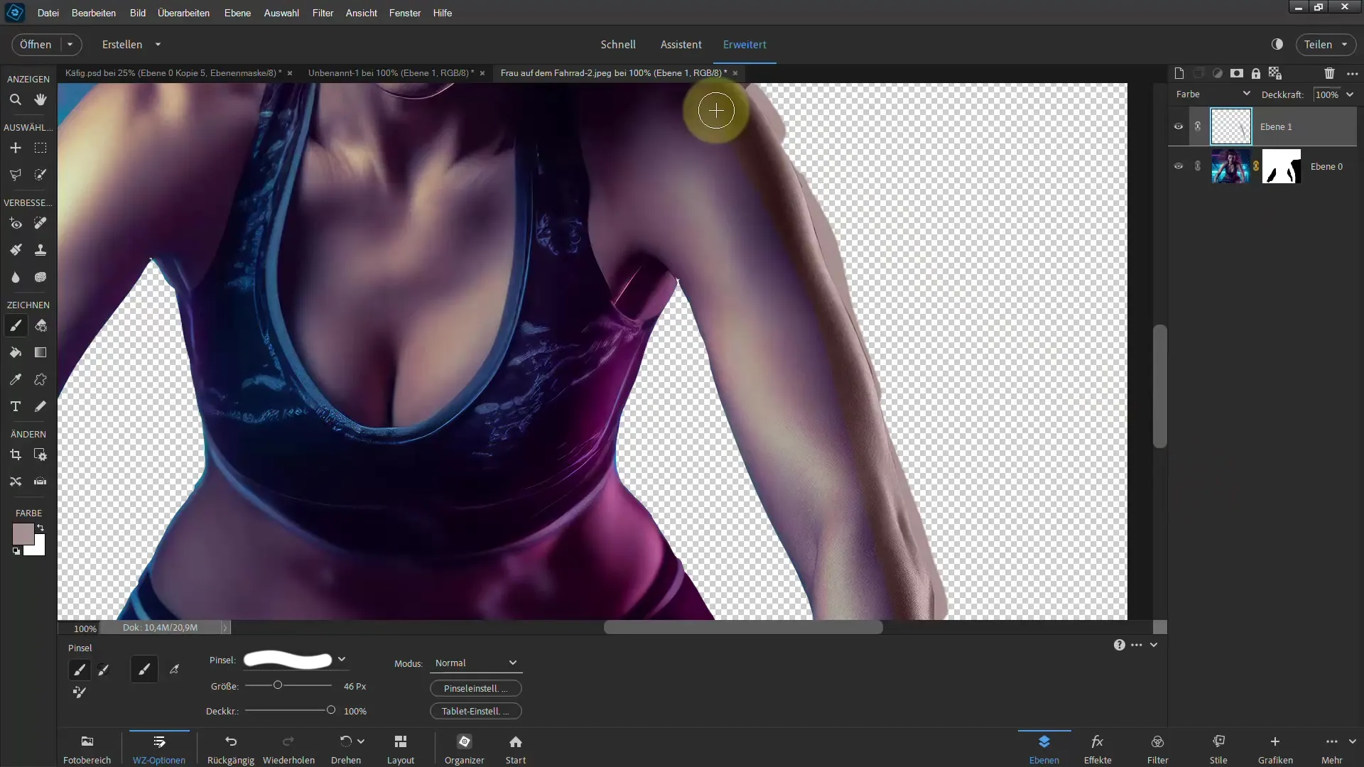 Frigjøre med Photoshop Elements - Effektivt bruke det magnetiske lassoet og fjerne fargekanter