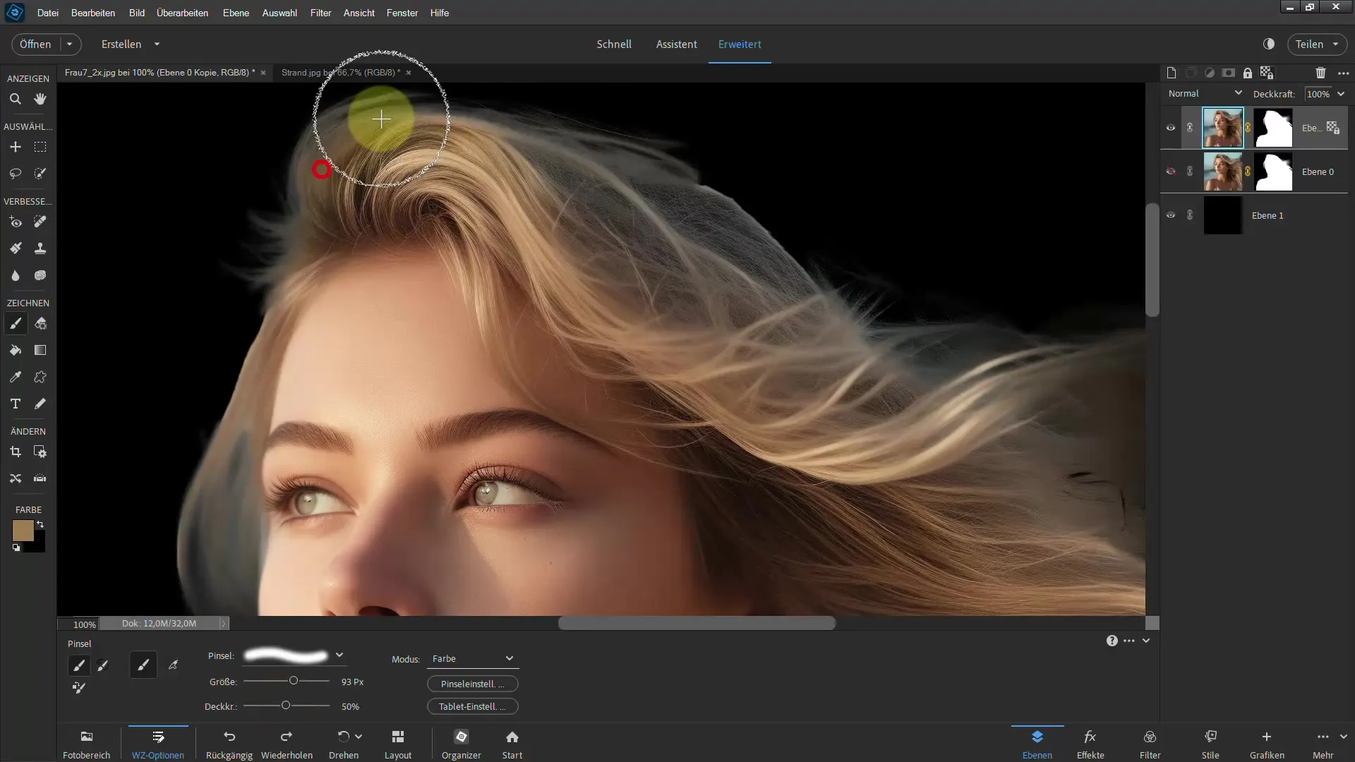 Frigjøre hår: Trinn-for-trinn veiledning med Photoshop Elements