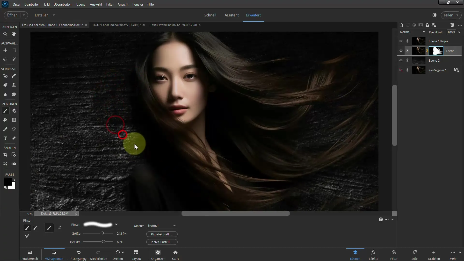 Frigjøre hår med Photoshop Elements - forklart fyllmetoder
