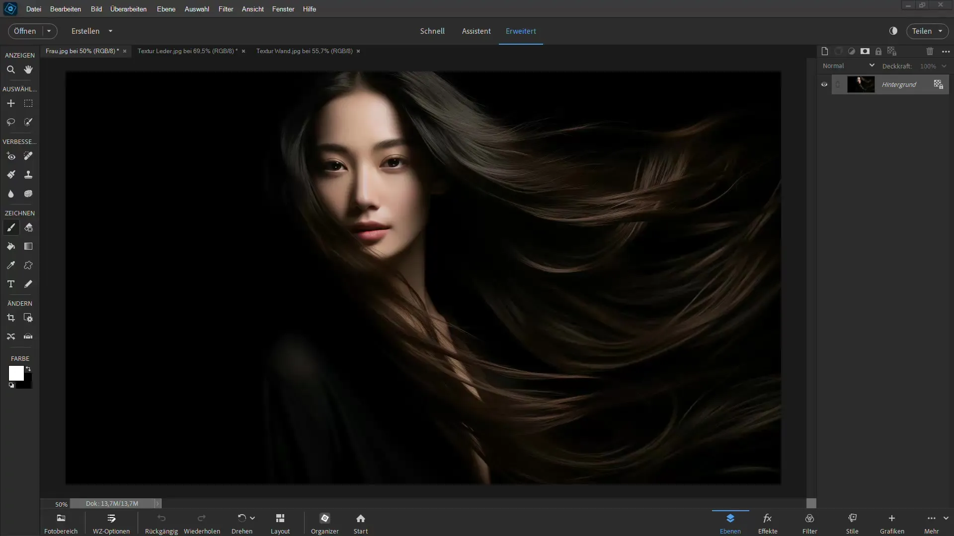 Frigjøre hår med Photoshop Elements - forklart fyllmetoder
