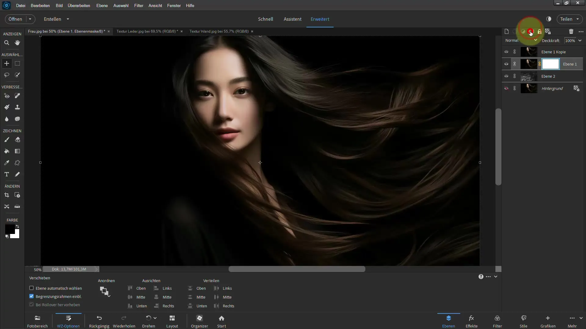 Frigjøre hår med Photoshop Elements - forklart fyllmetoder