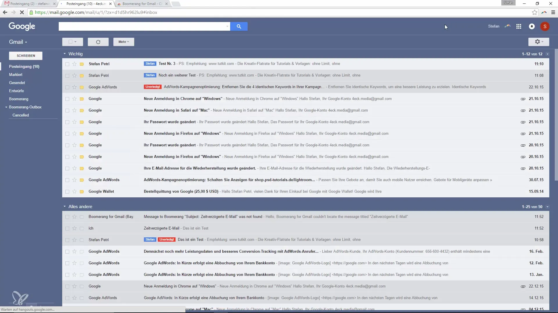 Enviar e-mails com atraso no Google Mail usando o Boomerang Enviar e-mails com atraso no Google Mail com o Boomerang