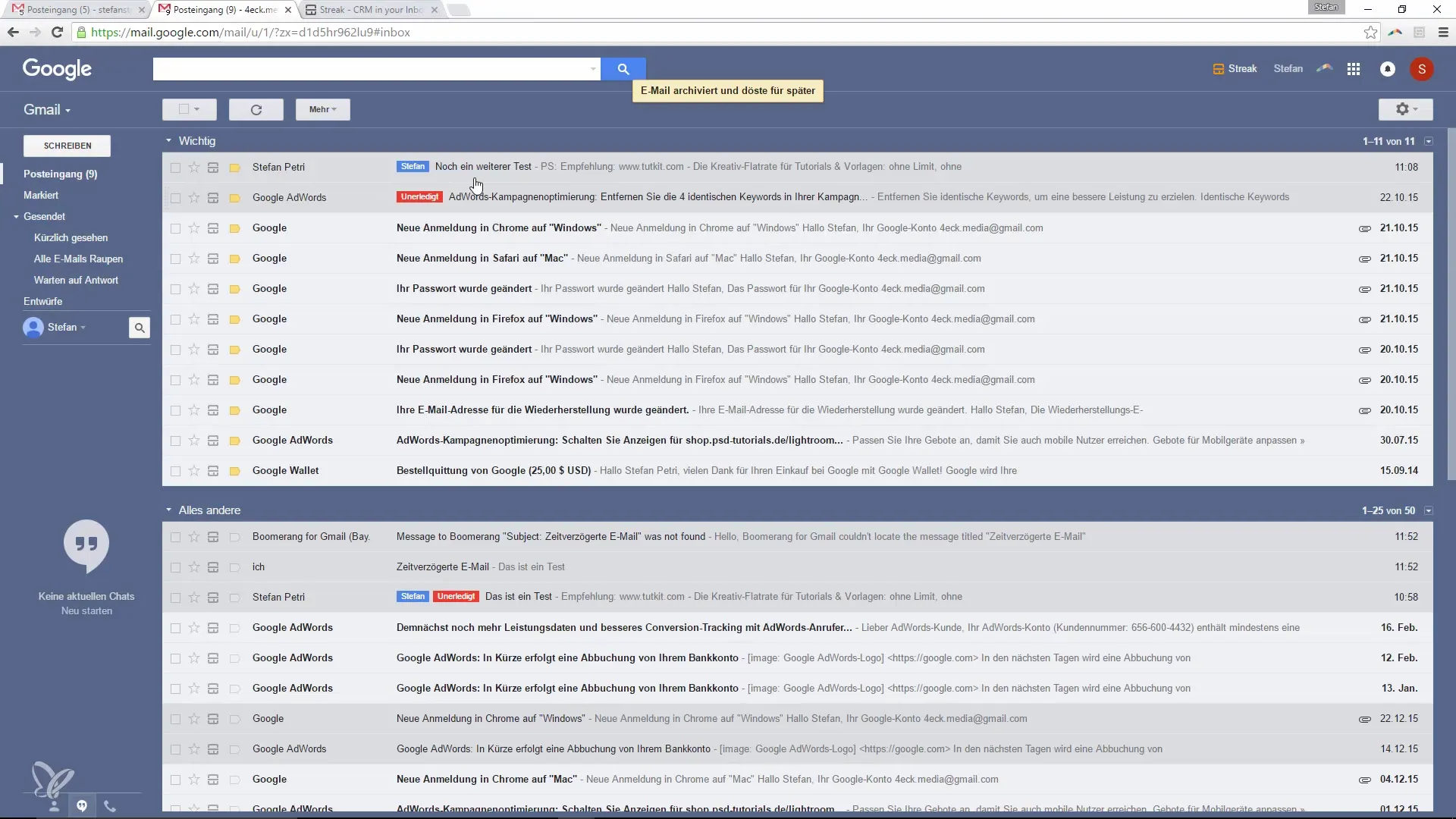 Gestão de E-mail Eficiente: Exibir e-mails não lidos mais tarde Gestão de E-mail eficiente: Exibir e-mails não lidos mais tarde