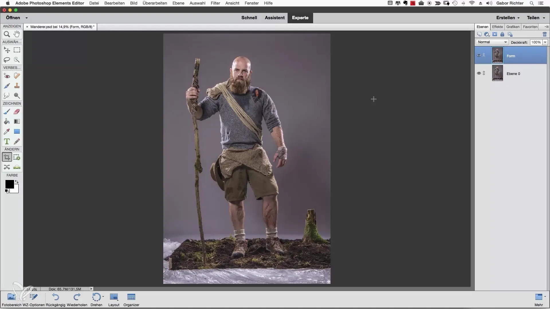 Justere bildeflater i Photoshop Elements Justere bildesnitt i Photoshop Elements