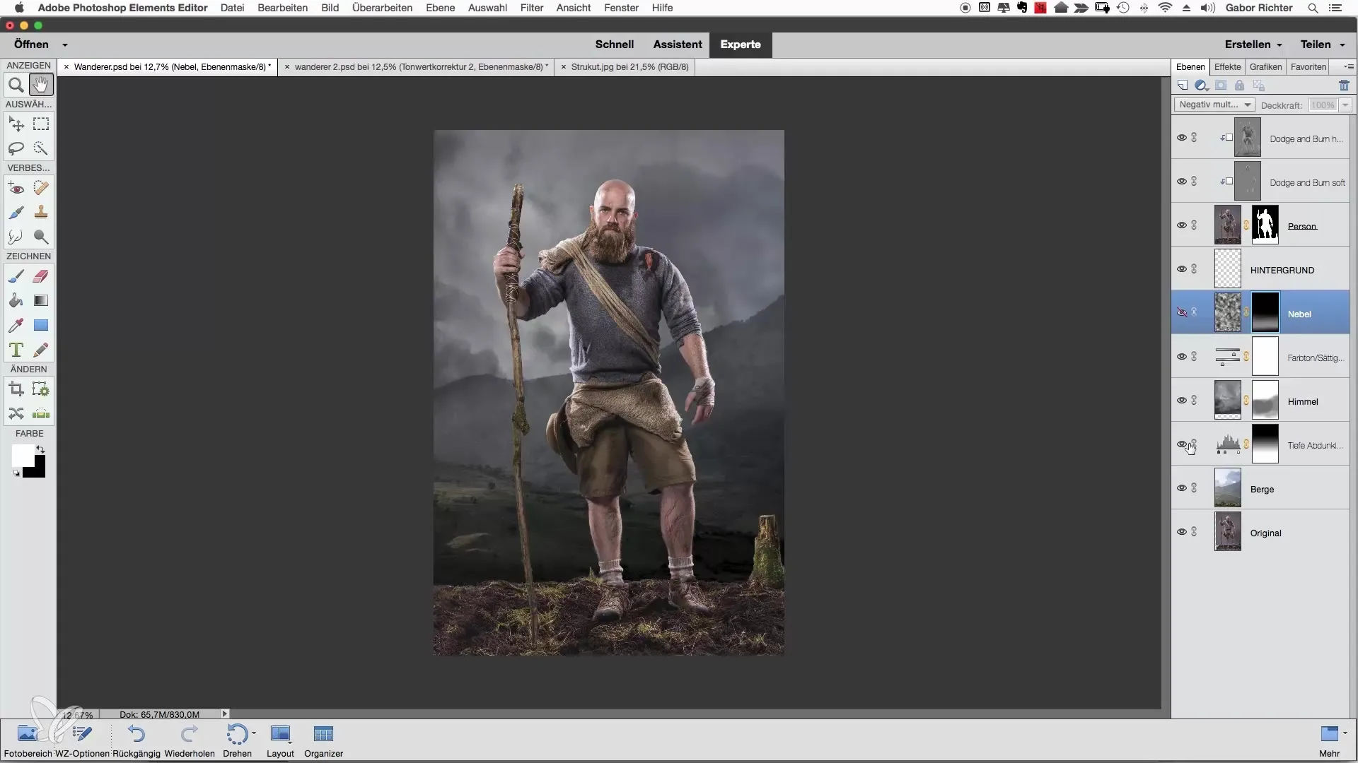 Dunkle og justere bakgrunner i Photoshop Elements Dimming and adjusting backgrounds in Photoshop Elements