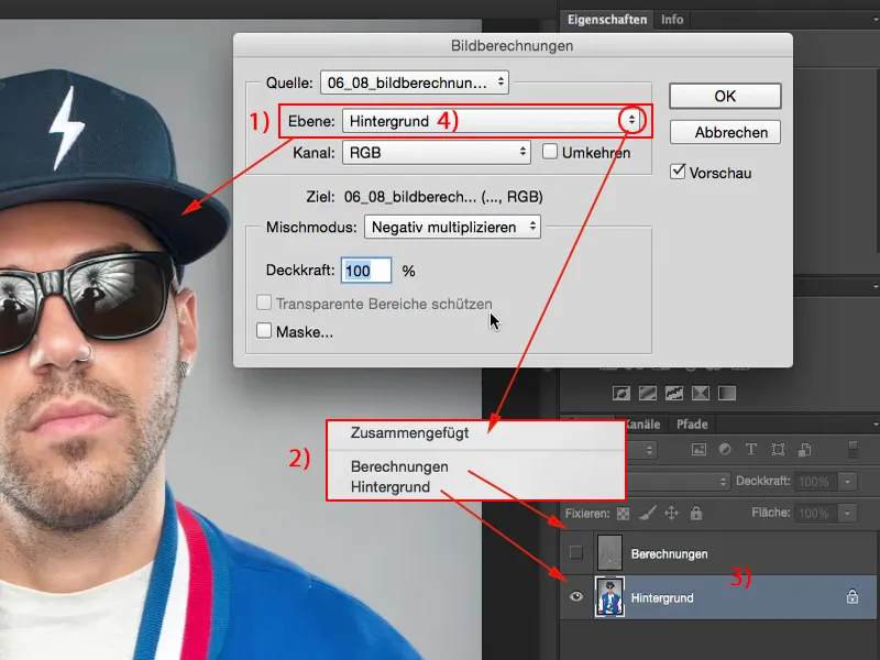 Ilme ja stiilid Photoshopis - pildi arvutamine