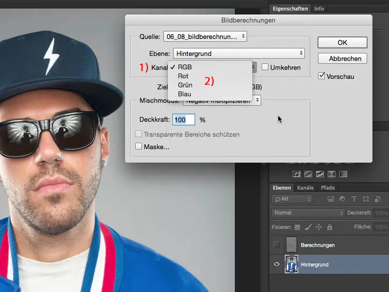 Väljanägemised ja stiilid Photoshopis - Pildi arvutamine