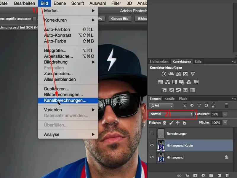 Vaadete ja stiilide loomine Photoshopis - pildi arvutamine