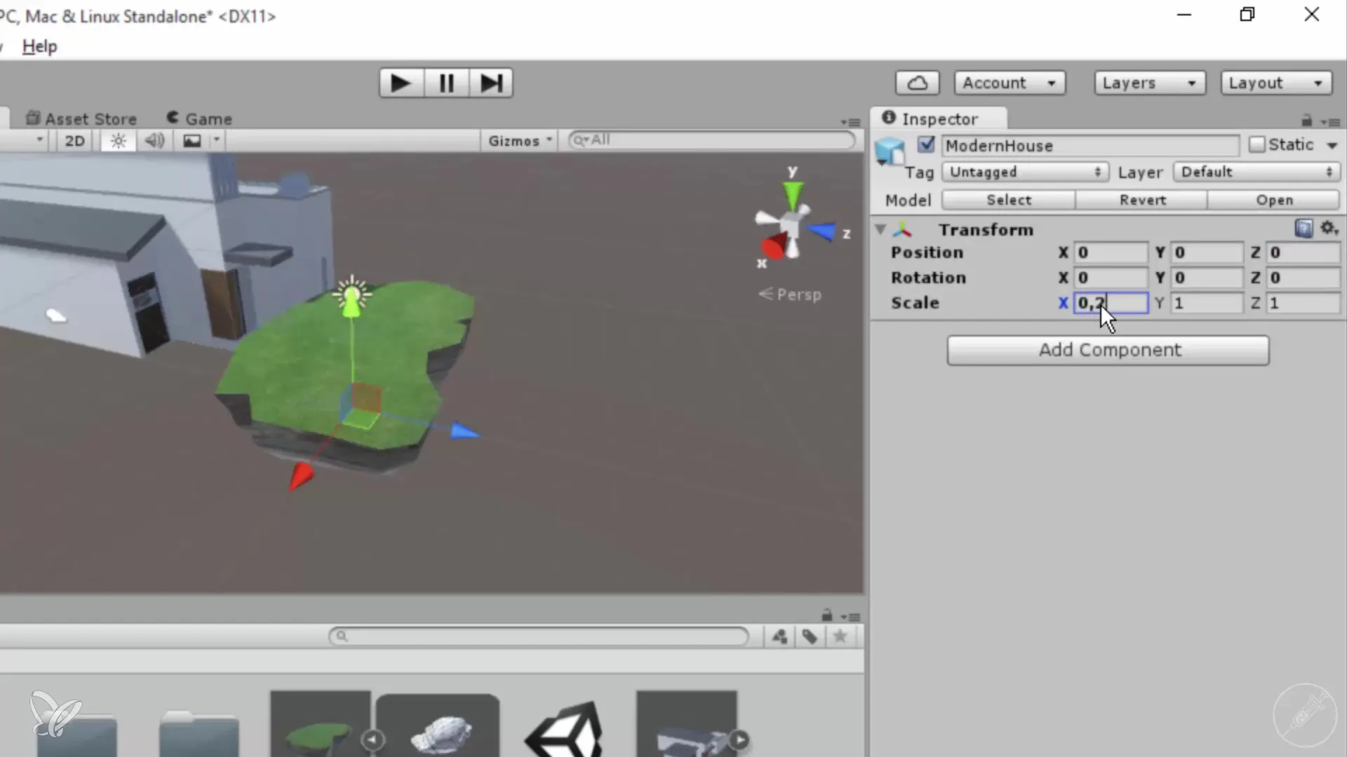 Importar modelo de casa de manera eficiente en Unity Modelo de casa importar eficientemente en Unity