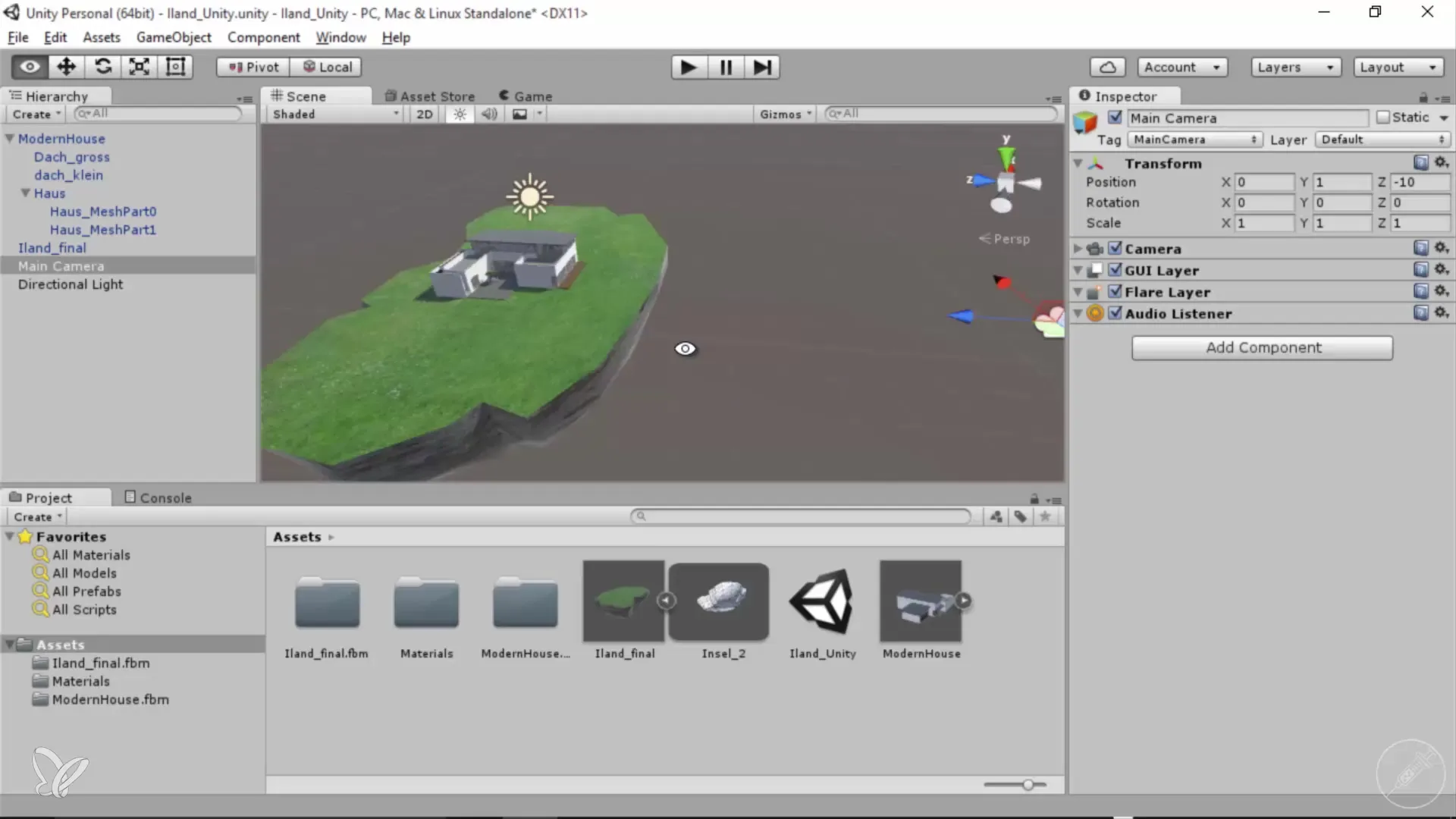 Importar modelos de casas de manera eficiente en Unity Importar un modelo de casa de manera eficiente en Unity