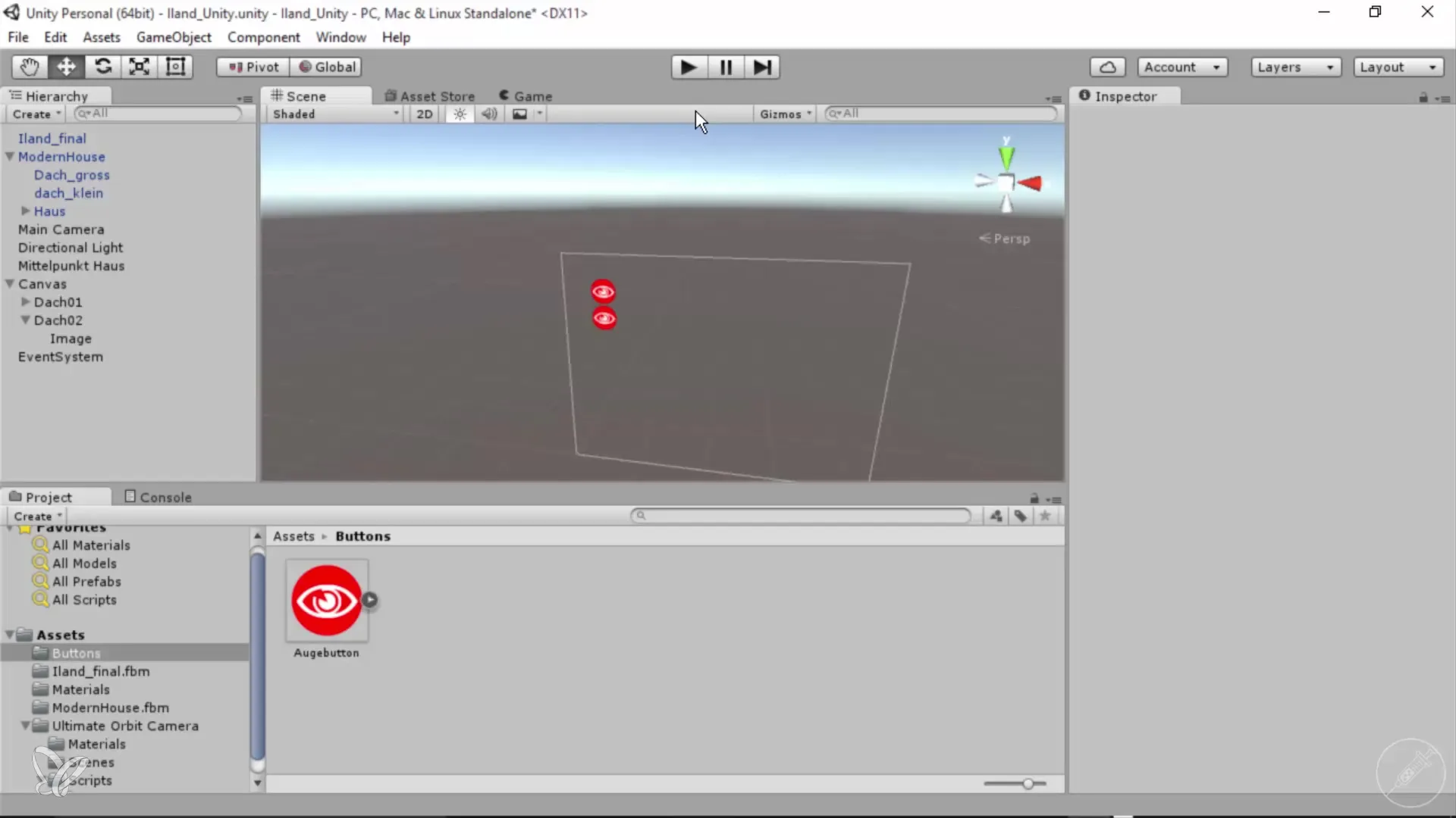 Se agregó con éxito un segundo botón para el techo en Unity Se ha añadido con éxito un segundo botón para el techo en Unity