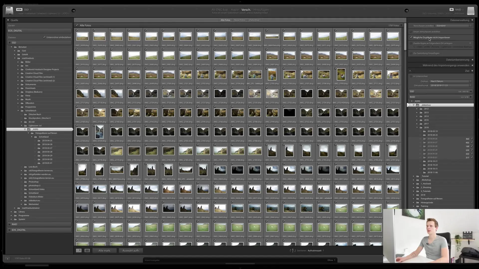 Importazione più efficiente delle immagini in Lightroom Classic CC