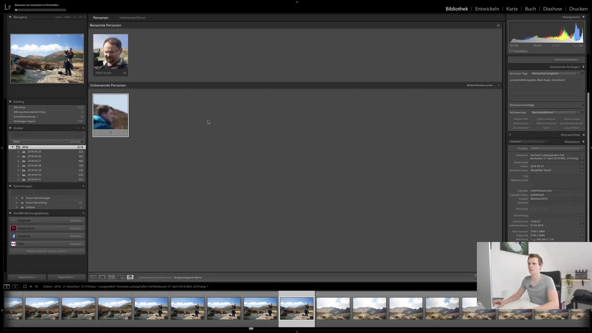 Effektiv brug af ansigtsgenkendelse i Lightroom Classic CC
