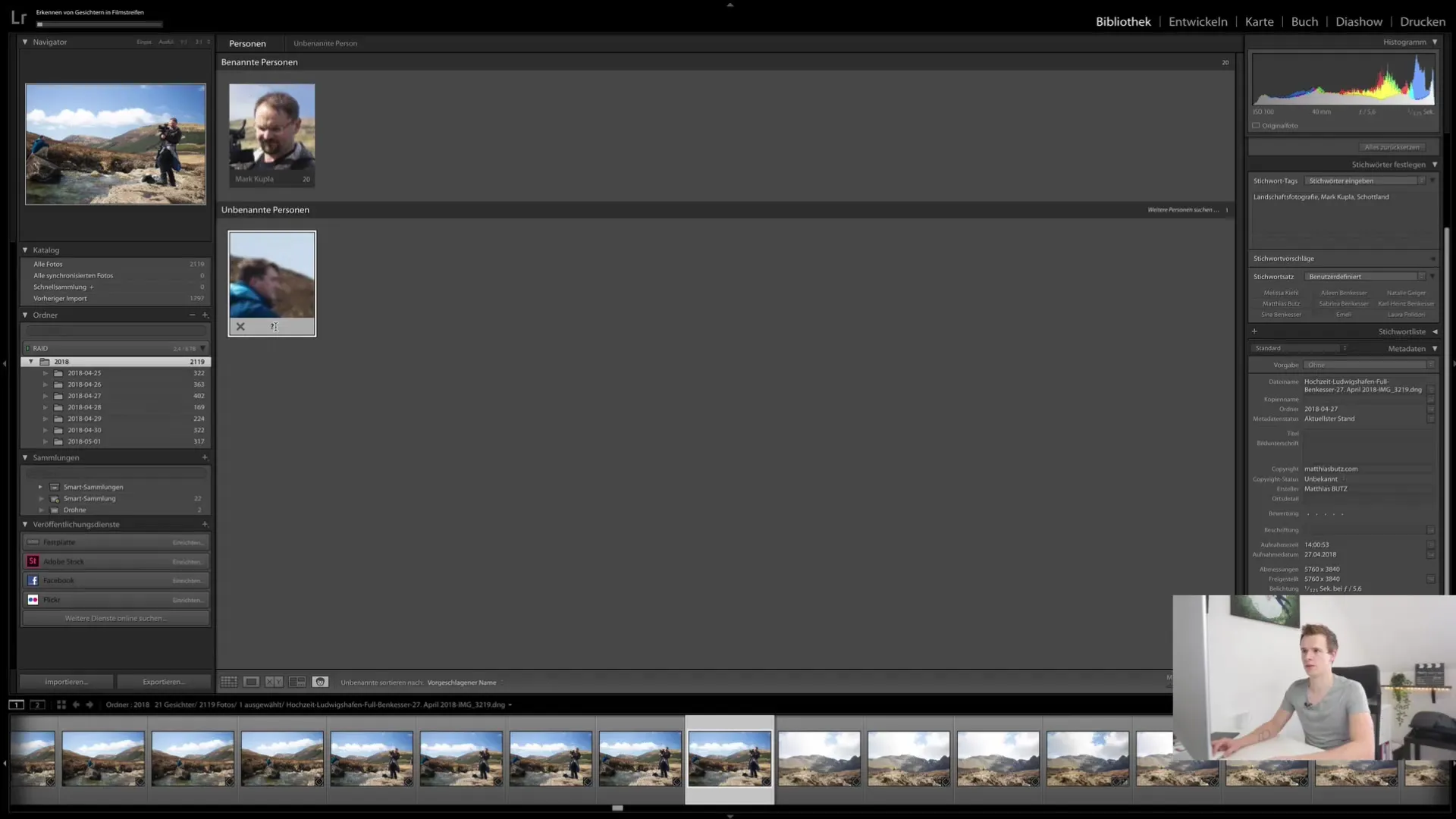 Effektiv brug af ansigtsgenkendelse i Lightroom Classic CC