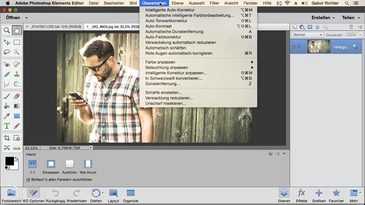 Wichtiger Überblick über Photoshop Elements Menüs