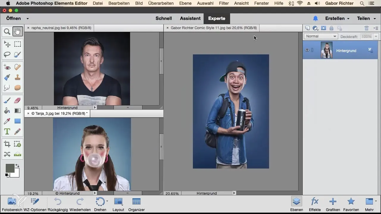 Photoshop Elements: Mehrere Motive auf einer Arbeitsfläche bearbeiten Photoshop Elements: Mehrere Motive auf einer Arbeitsfläche bearbeiten