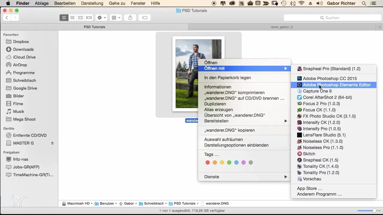 Open RAW files effectively in Photoshop Elements