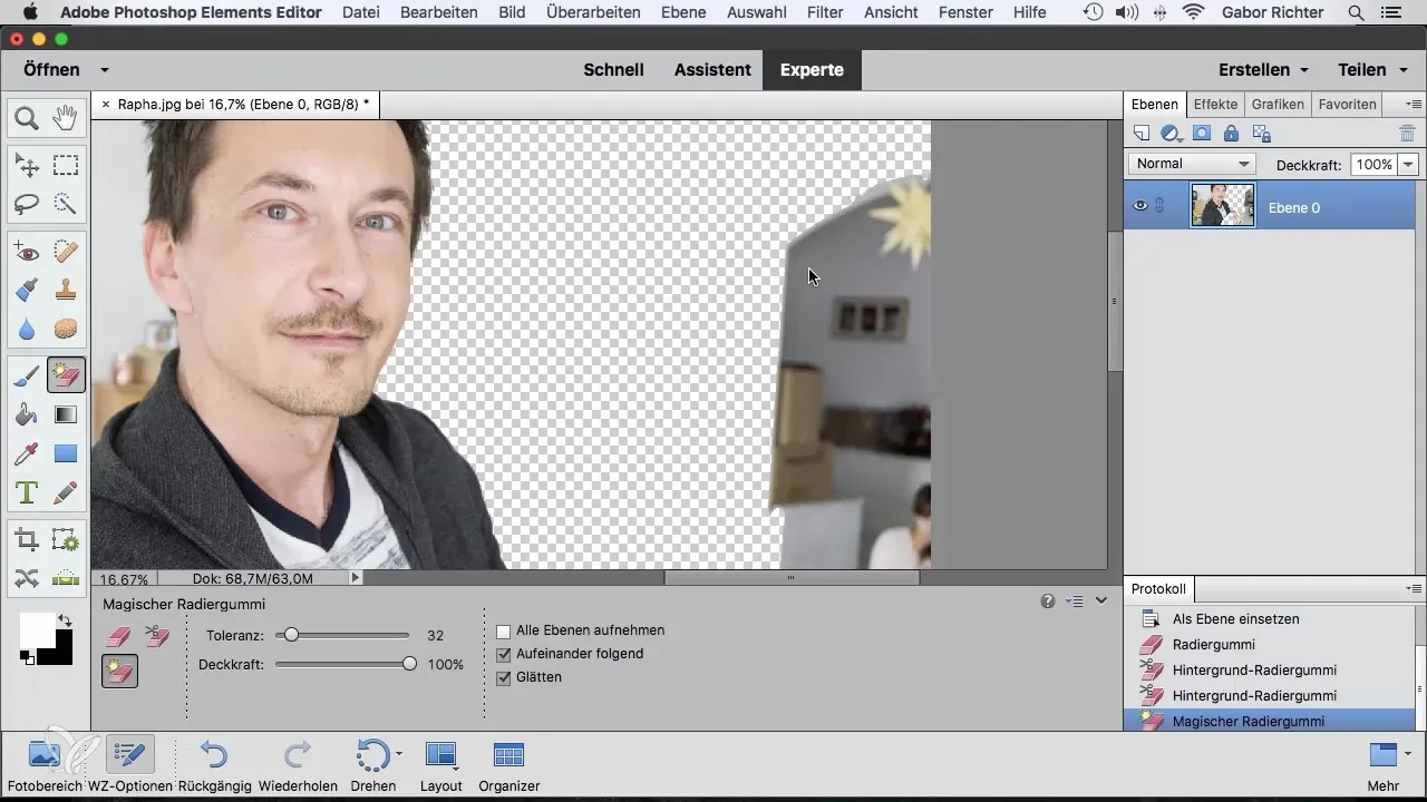 Effective masking with Photoshop Elements eraser
