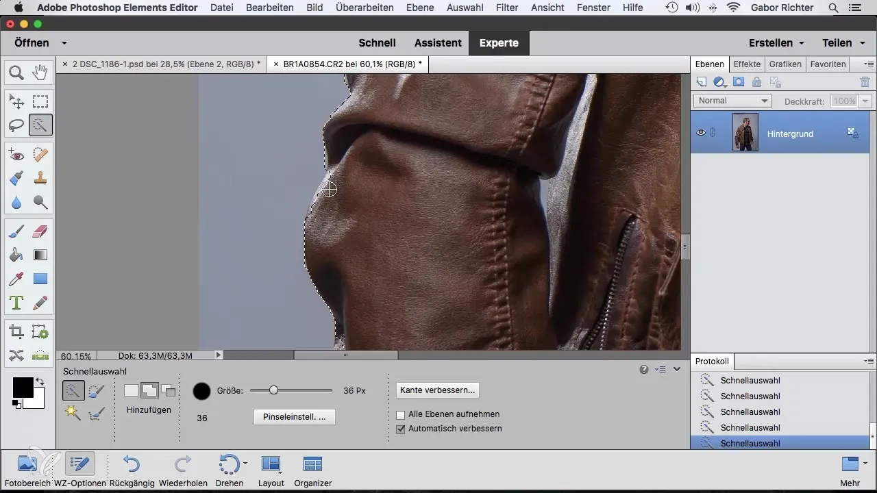 Einfaches Arbeiten mit dem Schnellauswahlwerkzeug in Photoshop Elements Einfaches Arbeiten mit dem Schnellauswahlwerkzeug in Photoshop Elements