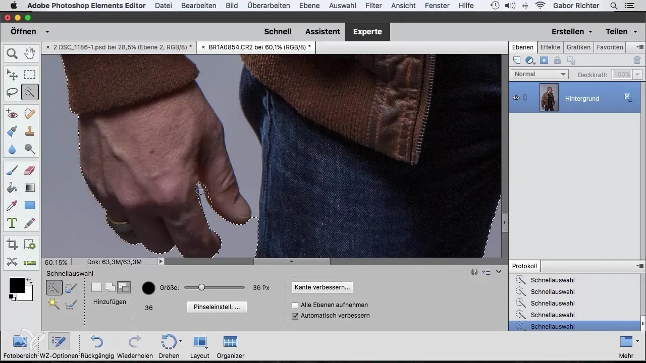 Einfaches Arbeiten mit dem Schnellauswahlwerkzeug in Photoshop Elements Einfaches Arbeiten mit dem Schnellauswahlwerkzeug in Photoshop Elements