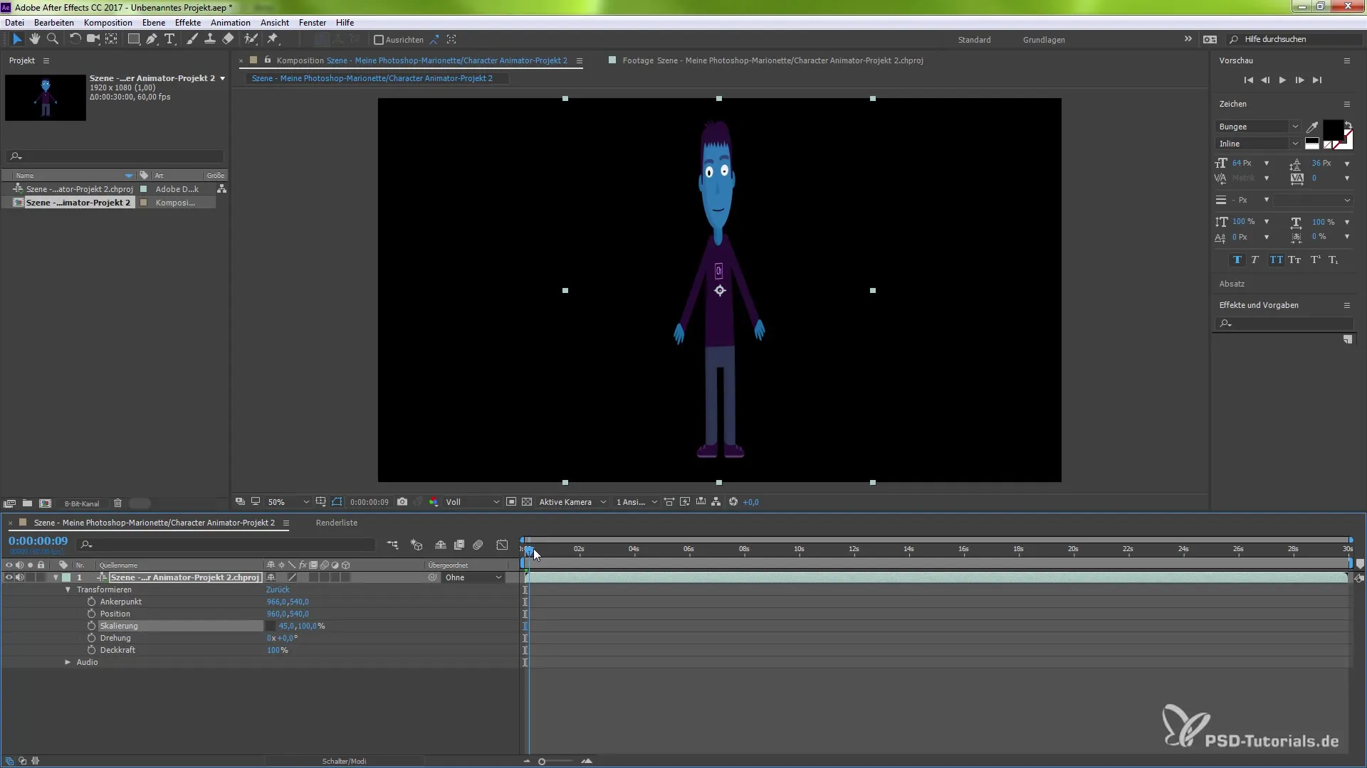 Utilize the dynamic connection between Adobe Character Animator and After Effects Utilize the dynamic connection between Adobe Character Animator and After Effects