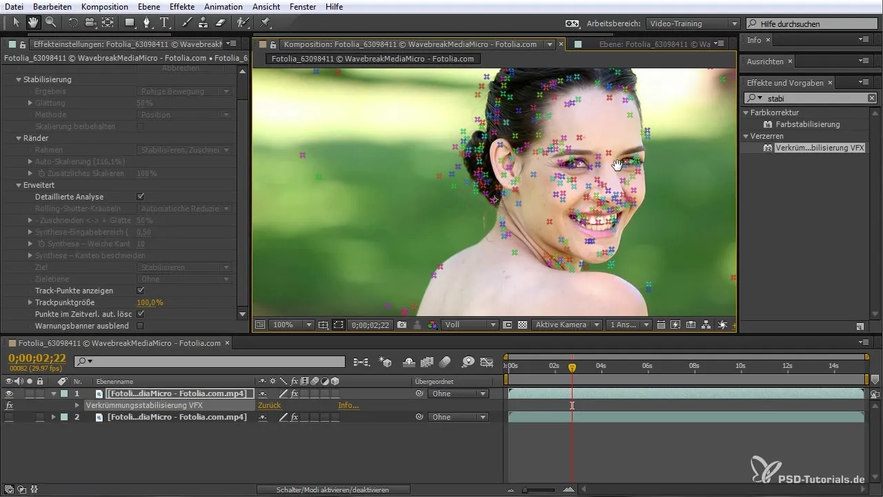 Stabilisiere Videos mit After Effects – Verkrümmungsstabilisierung