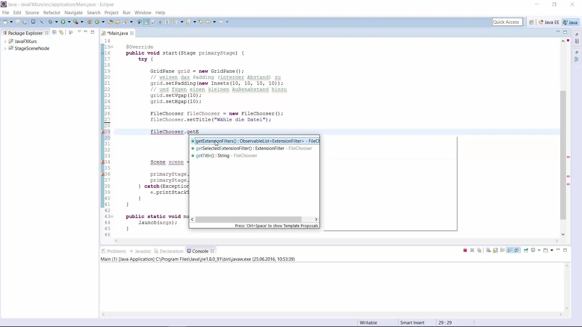 JavaFX FileChooser zum einfachen Auswählen und Speichern von Dateien