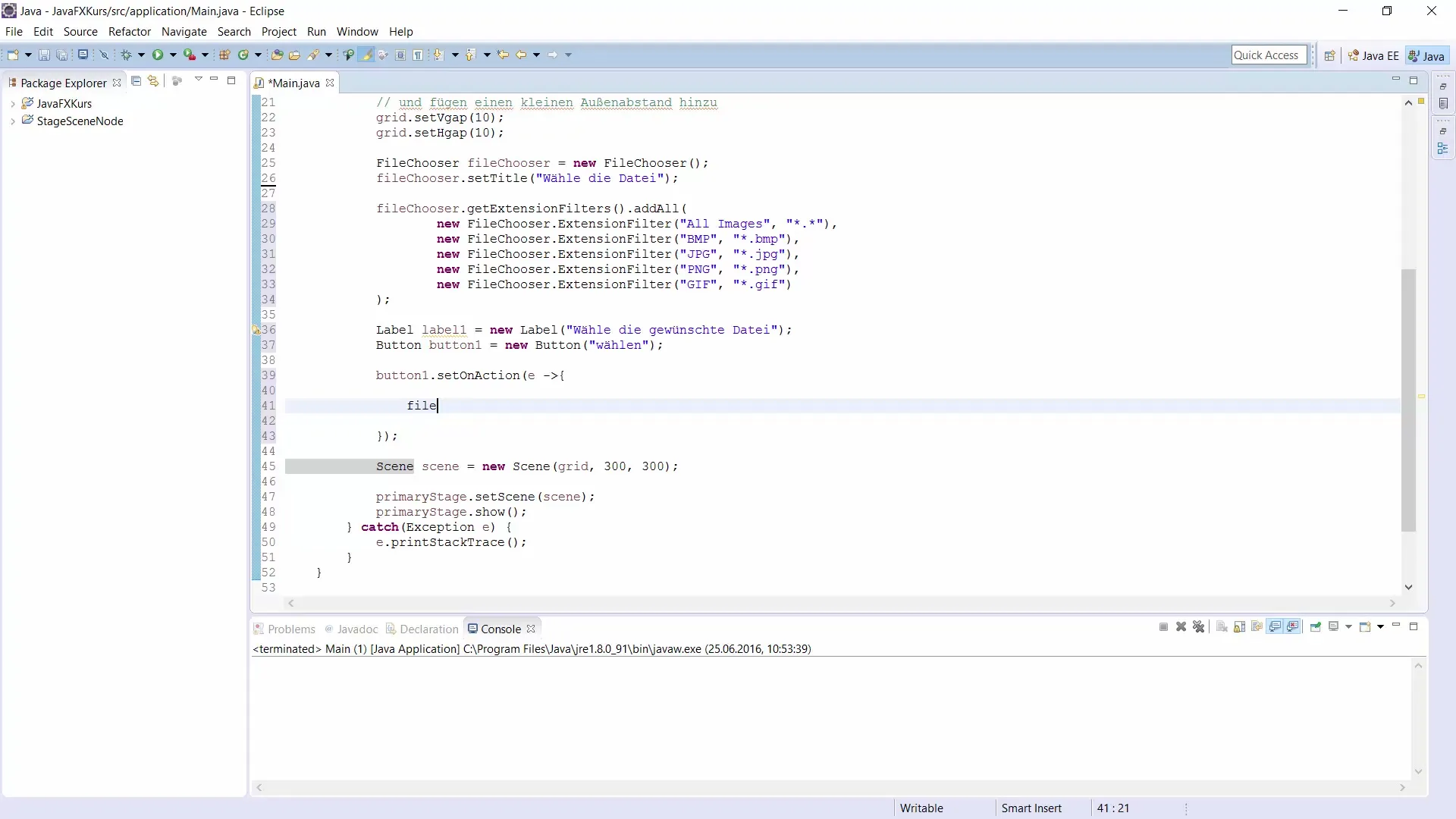 JavaFX FileChooser zum einfachen Auswählen und Speichern von Dateien