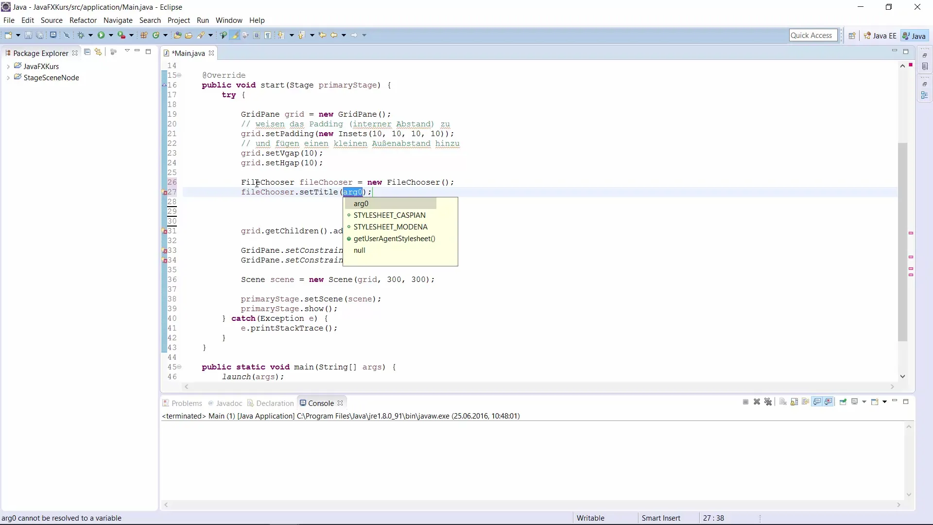 JavaFX FileChooser zum einfachen Auswählen und Speichern von Dateien