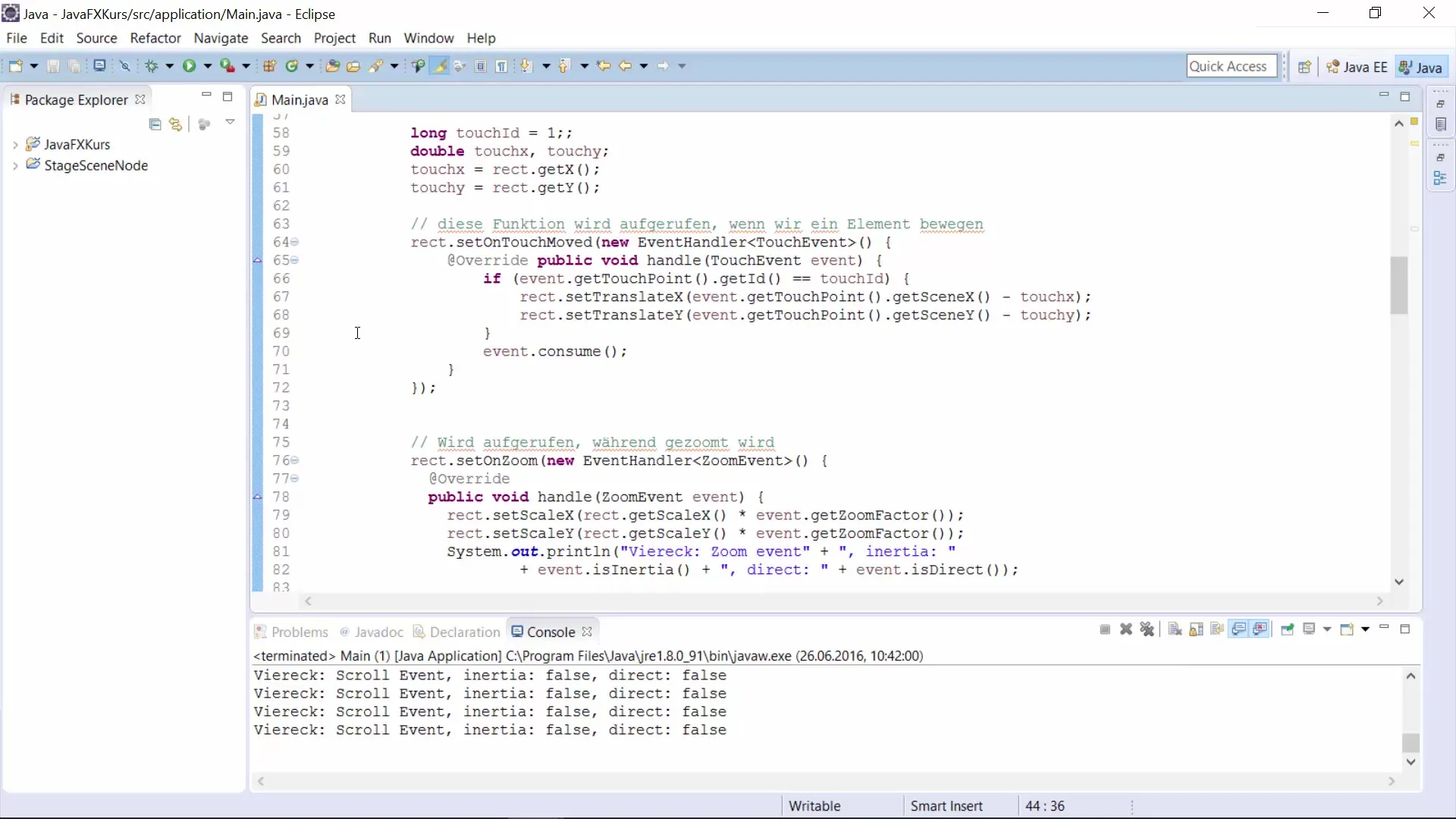 JavaFX Gesten-Events: Interaktive Benutzeroberflächen gestalten