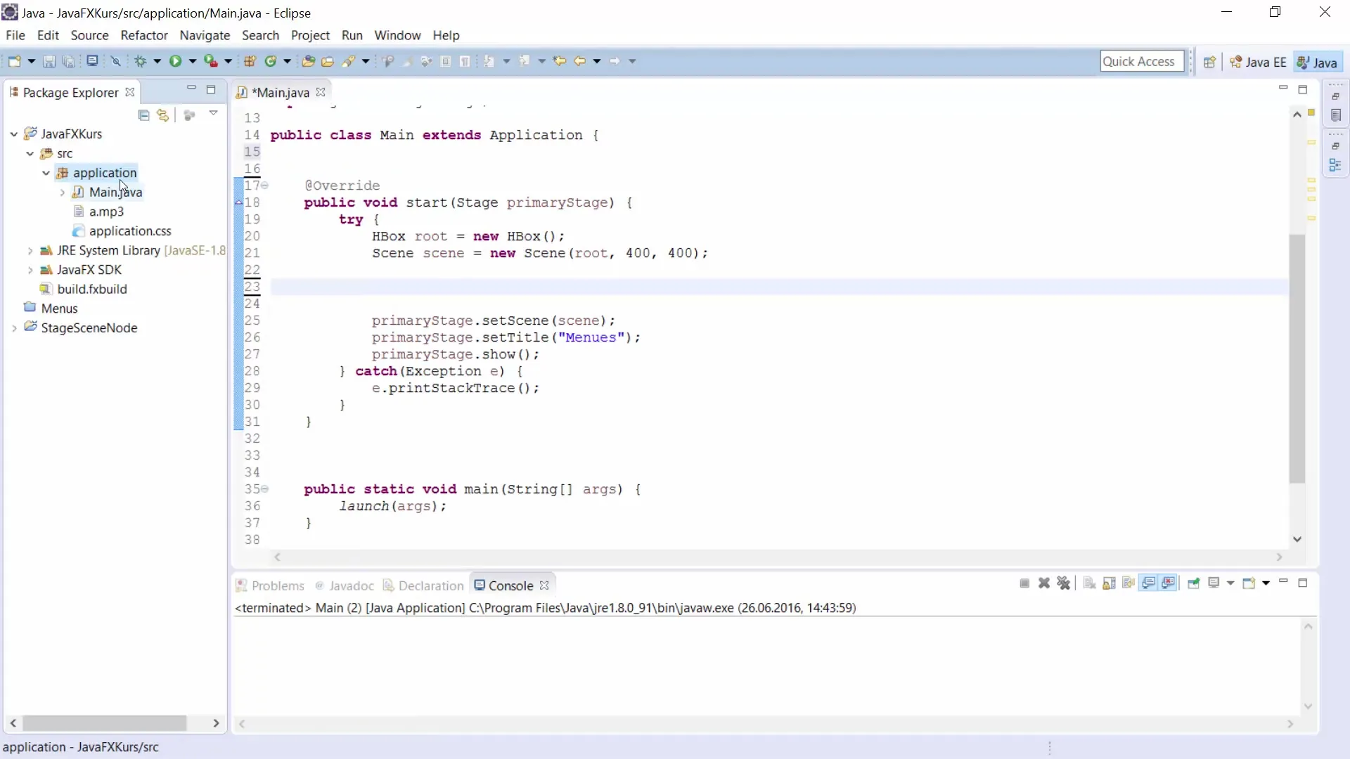 GUI-Entwicklung mit Scene Builder in JavaFX