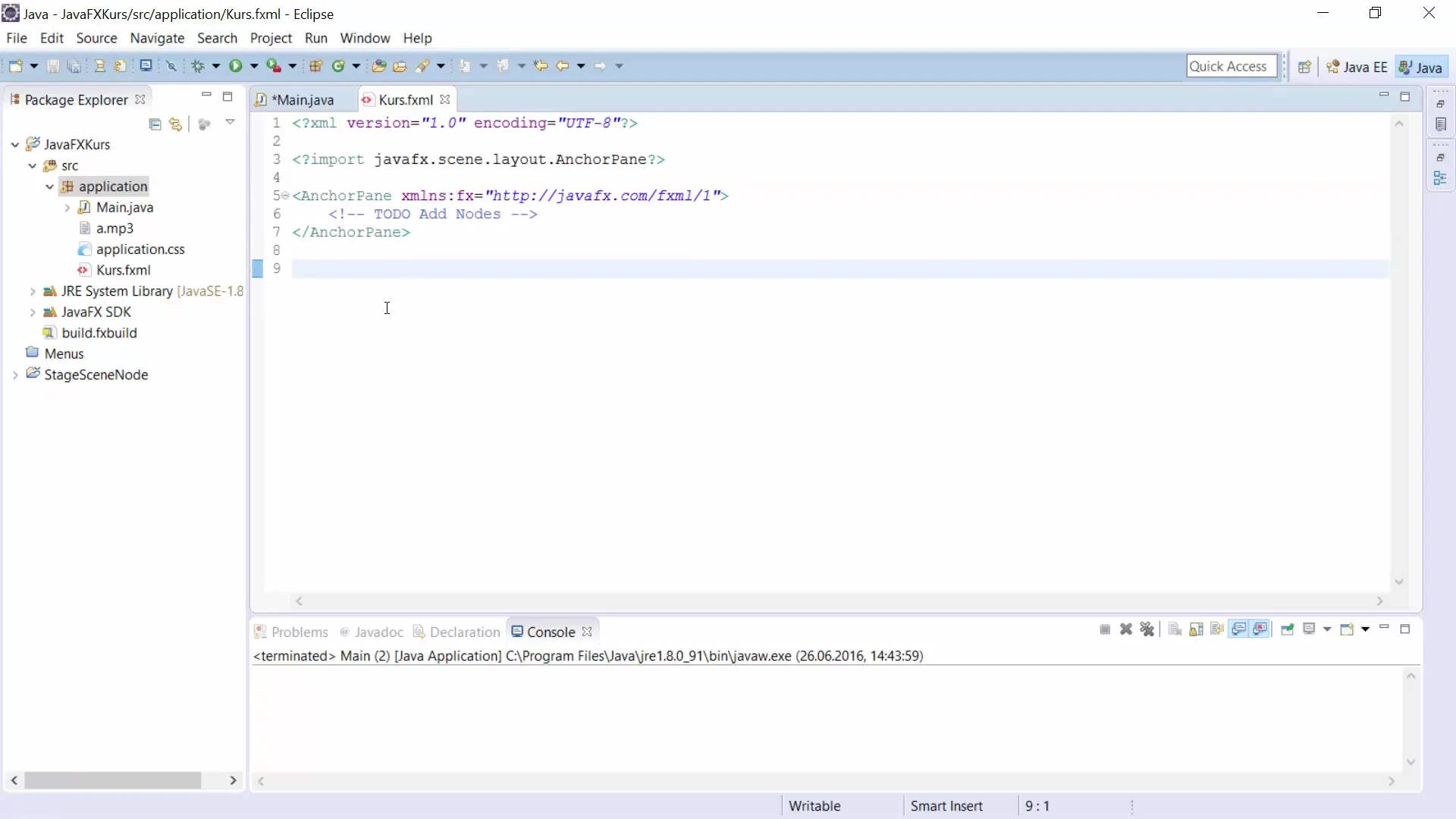 GUI-Entwicklung mit Scene Builder in JavaFX